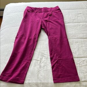Lands' End Women’s Starfish Straight Leg Fuchsia Casual Pants
